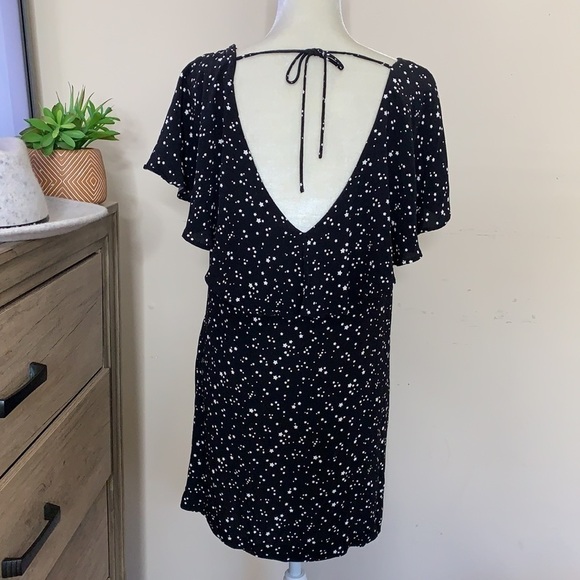 zara • stars constellation ruffle mini dress - Picture 5 of 11